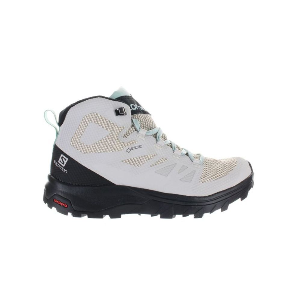 Salomon Womens Outline Mid Gtx Gray Hiking Shoes Size 7 Medium (B, M) - Picture 1 of 4